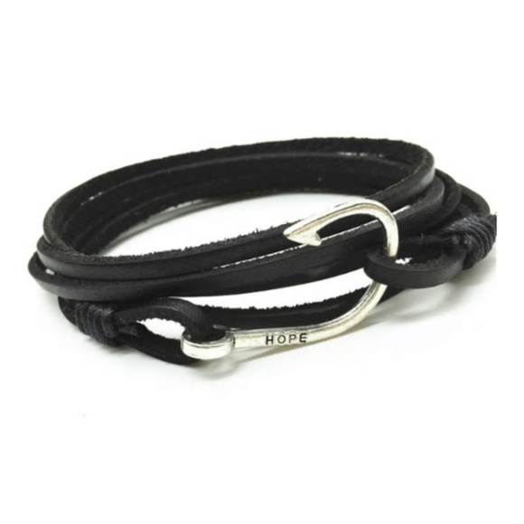 UshopTwo Other - Fish Hook Leather Bracelet